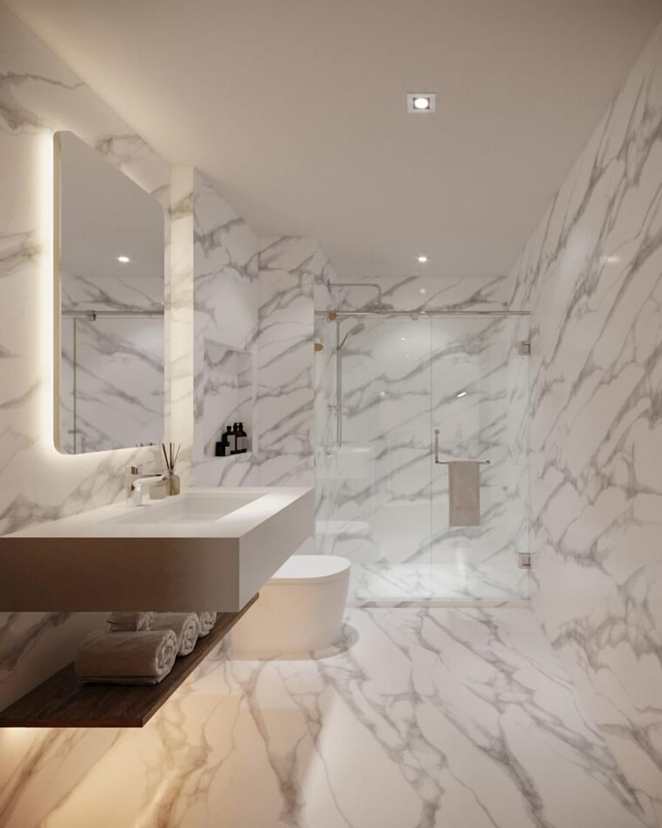 Superior Double Room | Bathroom | Shower, hair dryer, slippers, towels