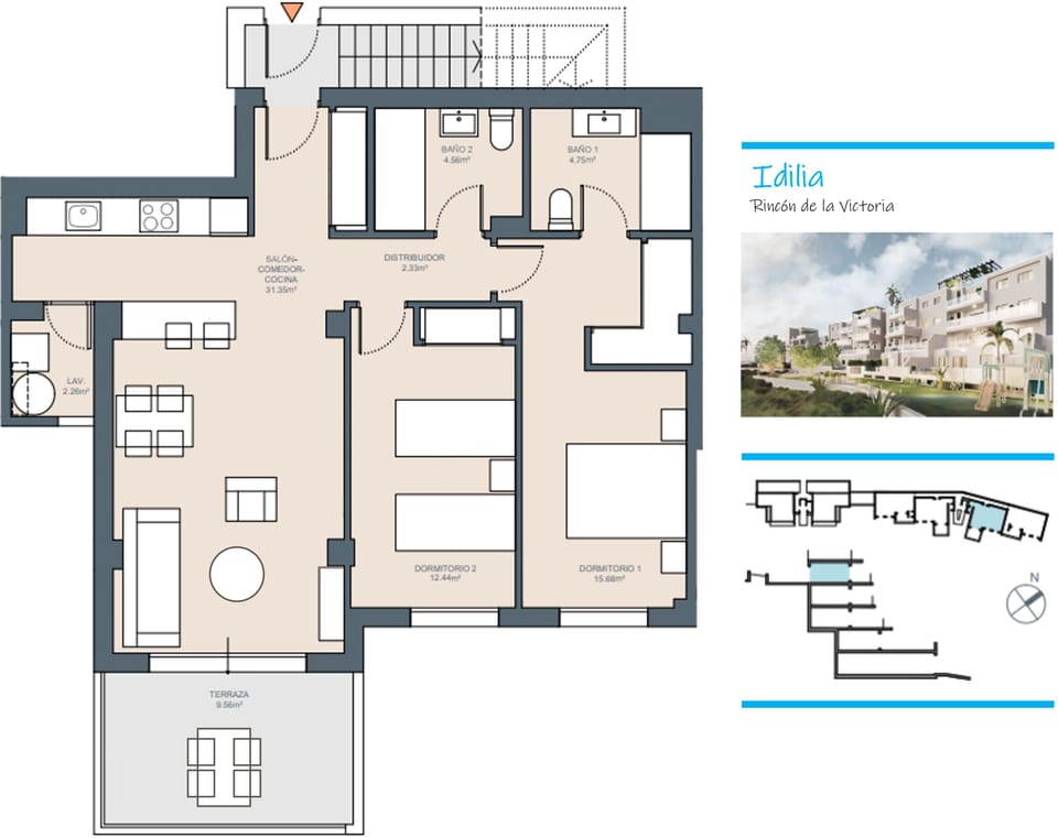 Idilia floorplan apartment - Idilia (Rincon | Malaga)
