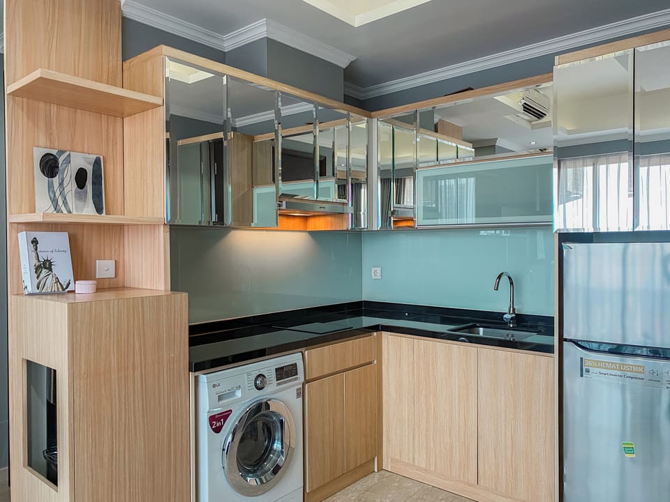Apartment | Private kitchen | Fridge, microwave, stovetop, rice cooker