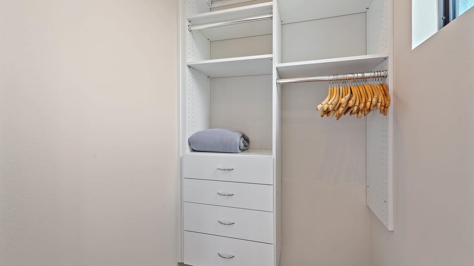 Another look at the generous closet space, perfect for keeping your belongings organized and out of sight.