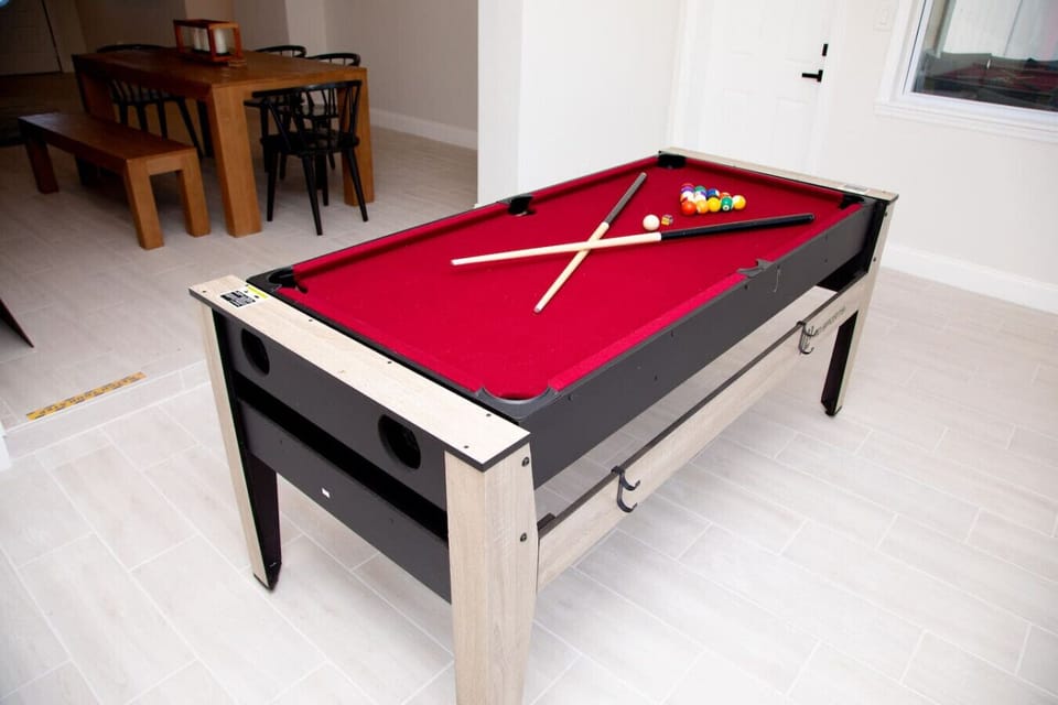 Enjoy family time in the game room. 