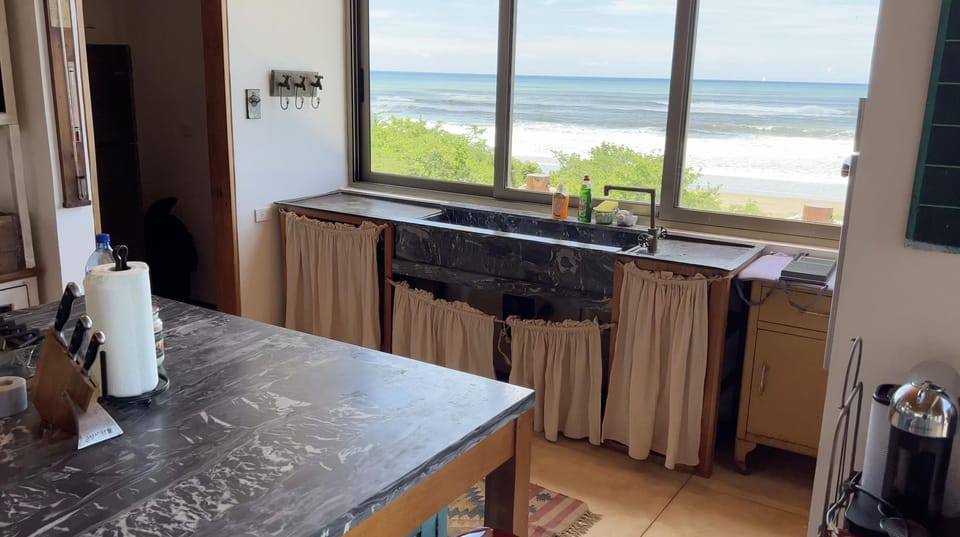 Kitchen sink with ocean views!