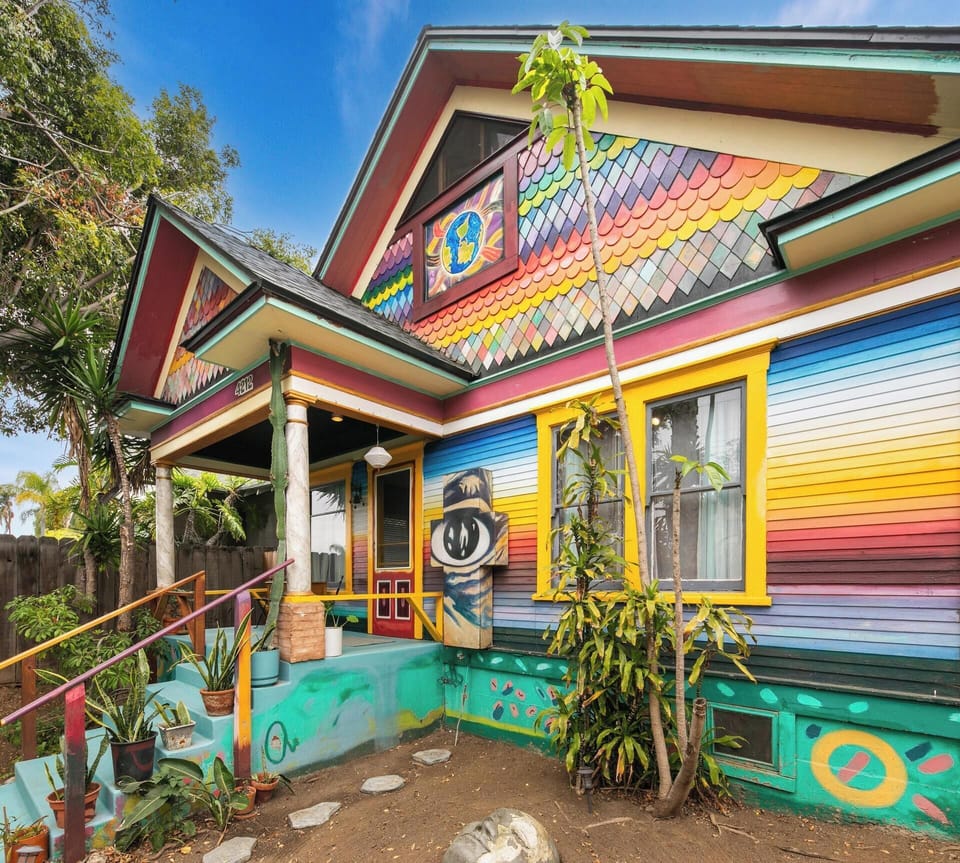 Front of house, Bold colors and vibrant detail greet you from the very first glance.