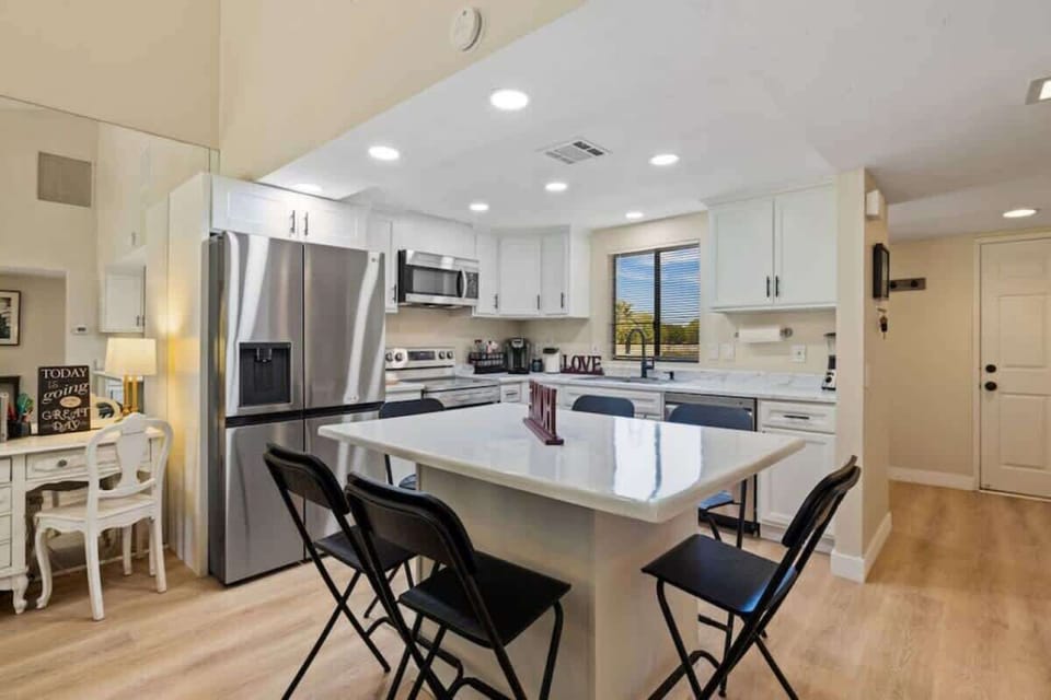 Open-plan kitchen and dining space