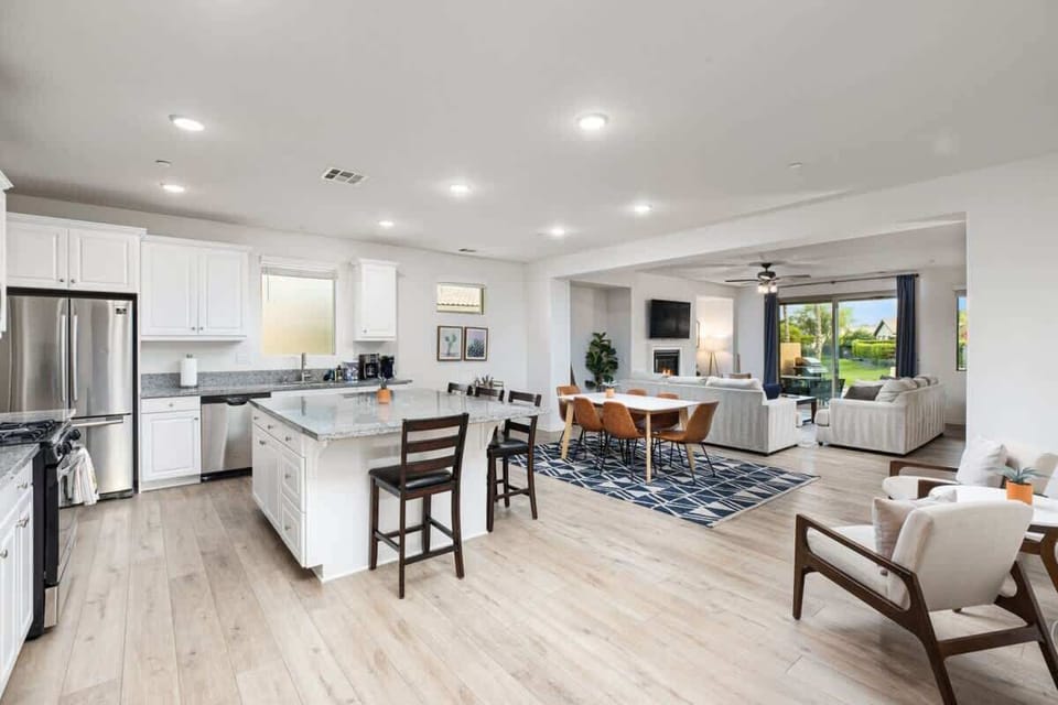 Spacious dining area perfect for meals and gatherings.