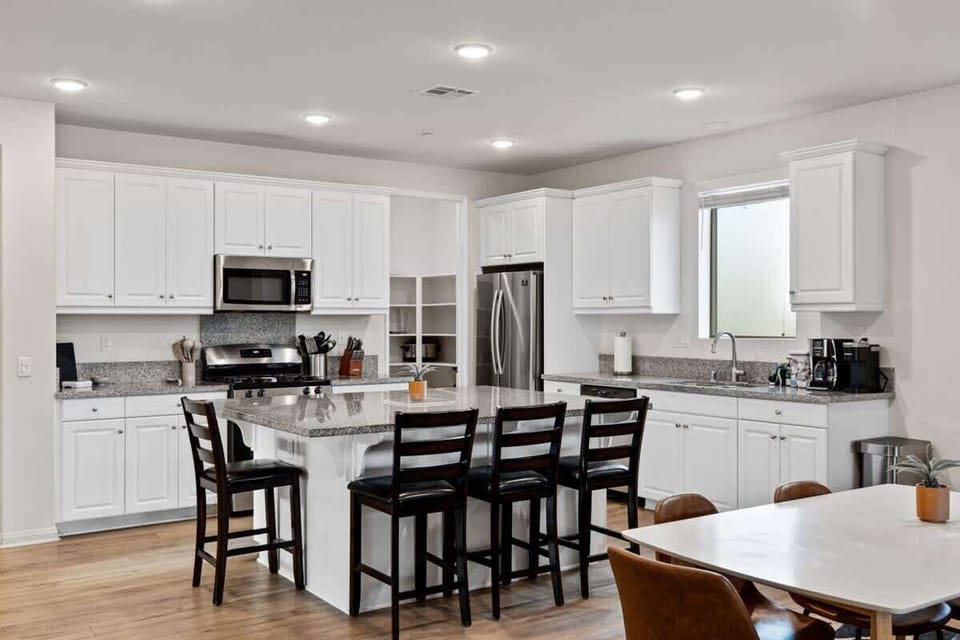 Spacious dining area perfect for meals and gatherings.