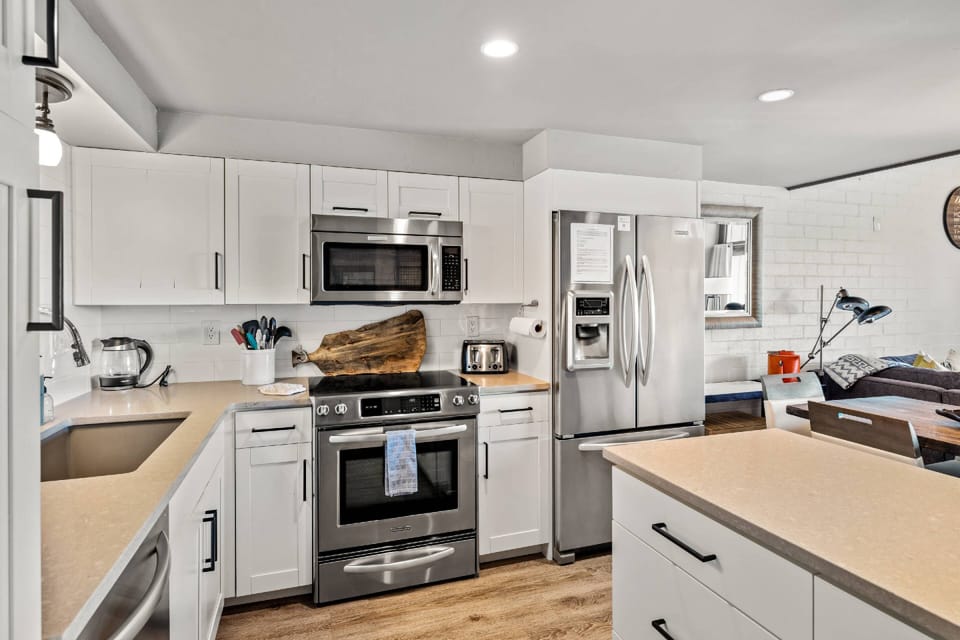 open kitchen space to rest of first floor to all be together