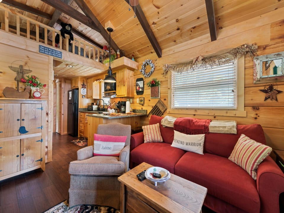 Cabin 2 Livingroom/Kitchen Area - Cabin 2 Livingroom and Kitchen Area
Sleep Sofa in living room