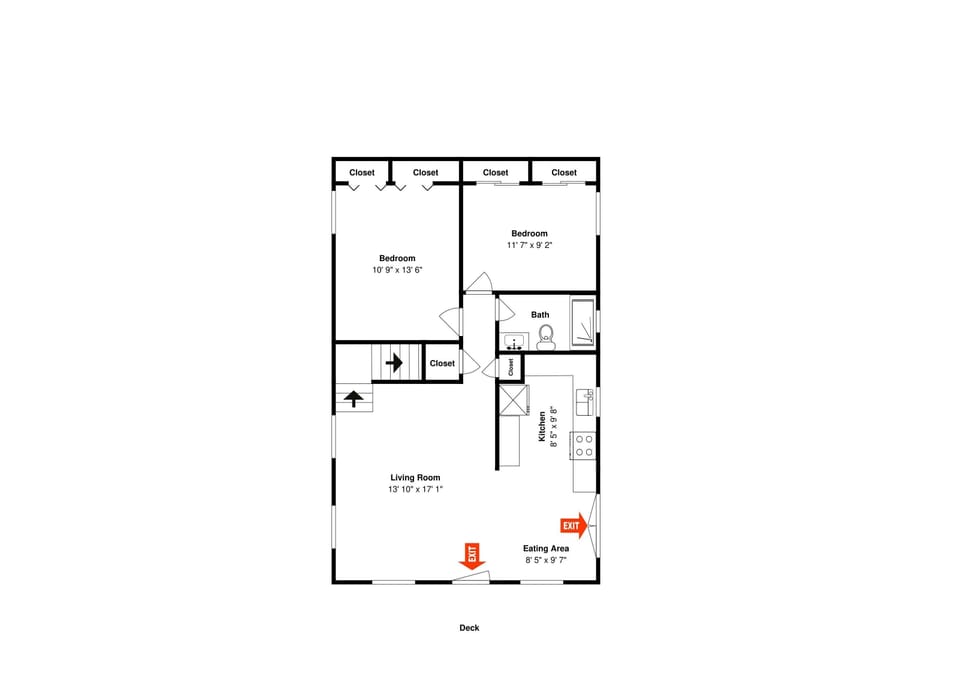 Primary Bedroom - King Bed - Third Floor