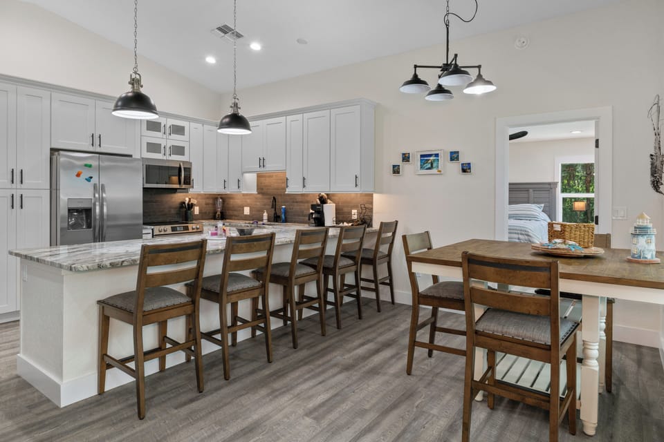 Dining area and kitchen