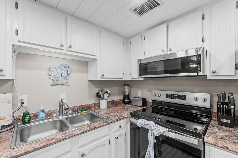Kitchen with New Stainless Steel Appliances