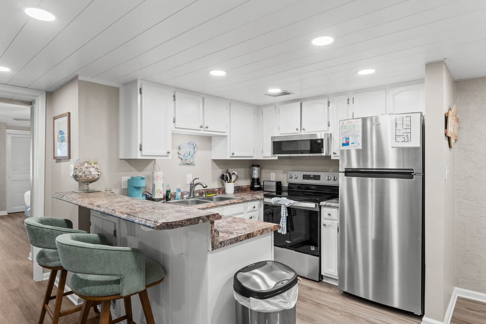 Kitchen with New Stainless Steel Appliances