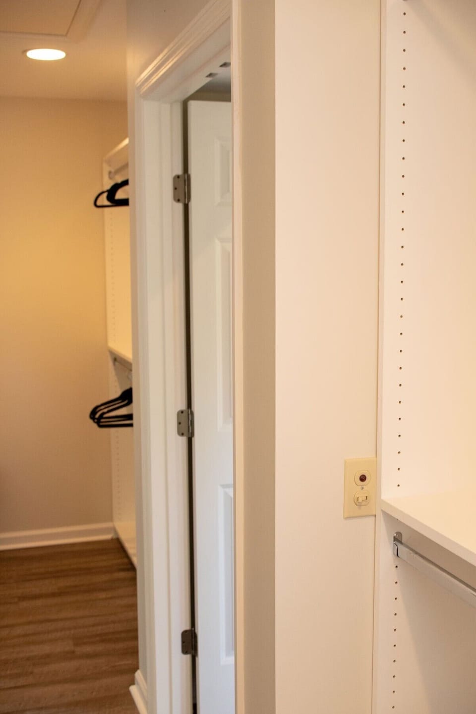 Walk-in closet in master bedroom
