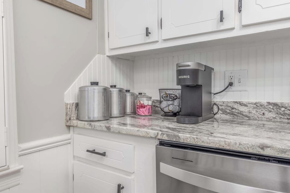 Coffee bar with Keurig coffee maker