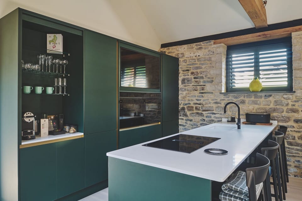 The kitchen at The Suite, Glastonbury, Somerset