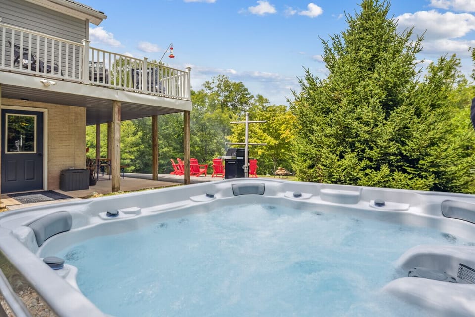Relax and unwind in our hot tub