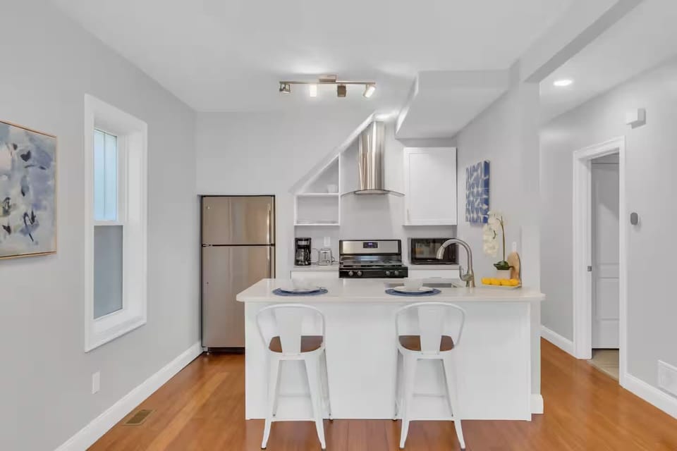 Kitchen island with seating for two