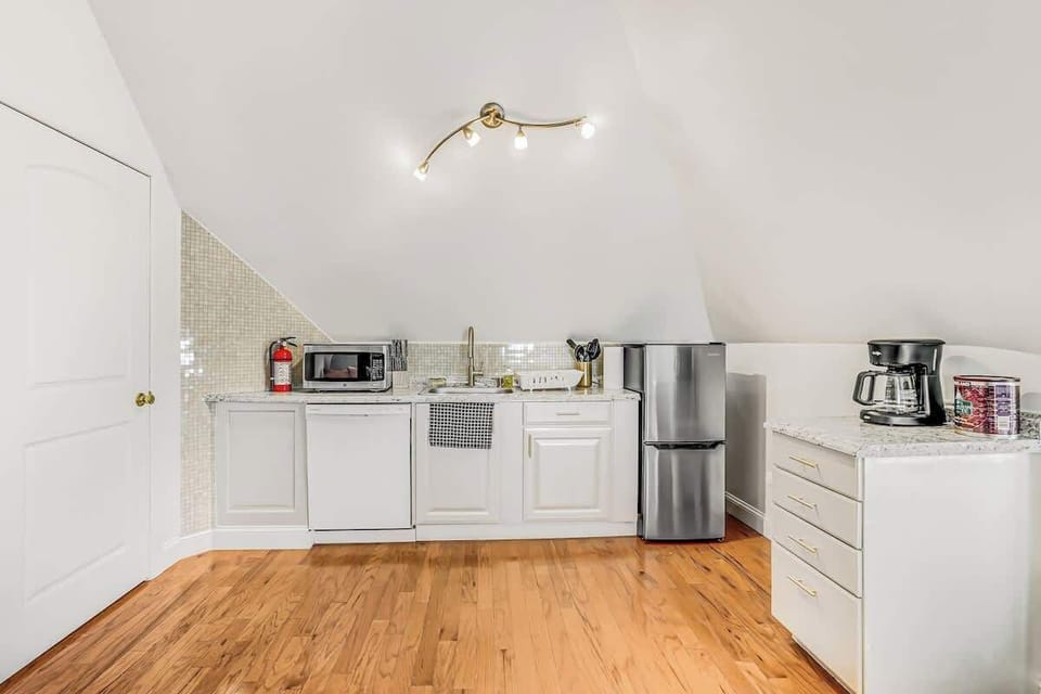 Your own upstairs private suite that has a kitchenette with fridge, microwave, dishwasher, and more!