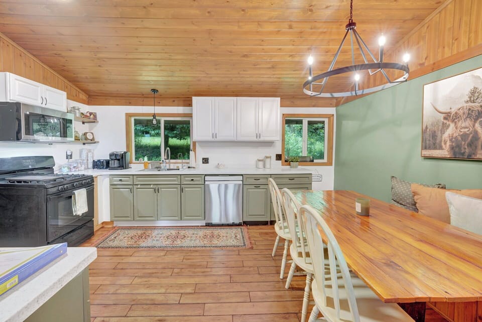 spacious kitchen area