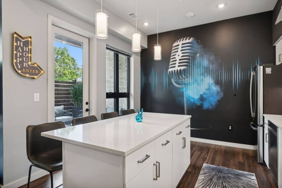 Fully stocked kitchen with everything you need—plus a Keurig + starter K-Cups to kick off your mornings. Enjoy modern appliances, spacious countertops, and an island made for breakfast (or late-night snacks).