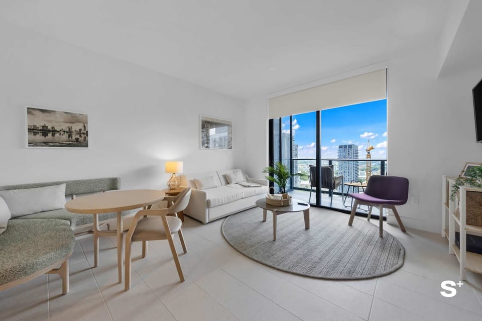 Separate living room and dining area