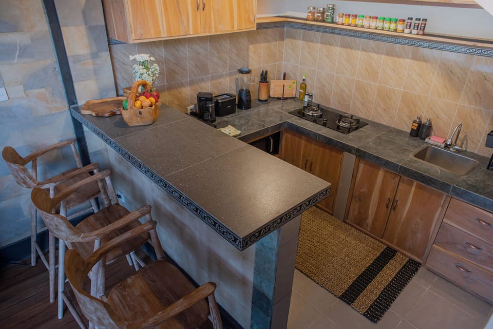 Luxury Villa, 3 Bedrooms, Private Pool, Garden View | Private kitchen | Full-size fridge, microwave, oven, stovetop