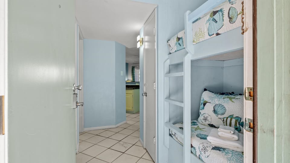 Bunk beds located in the entry hall