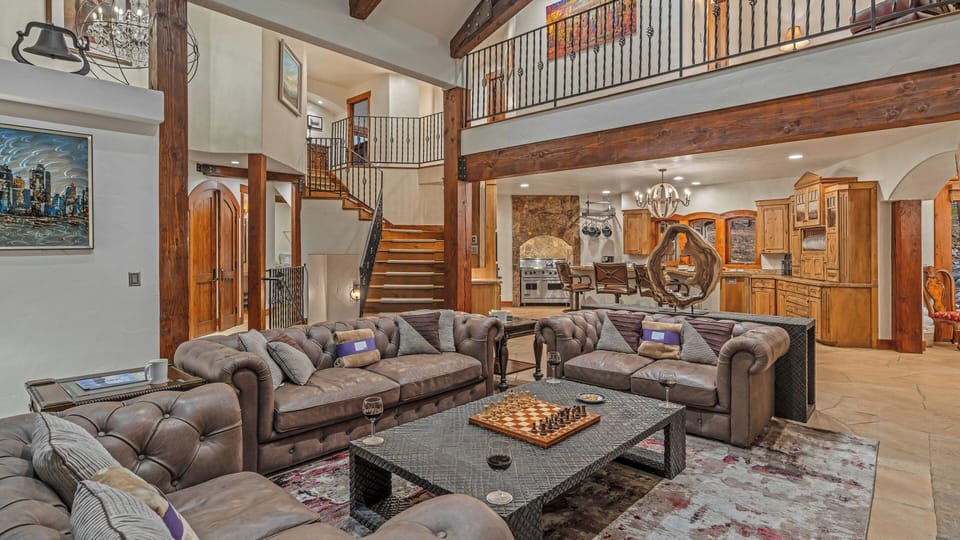 Great room with open floor plan