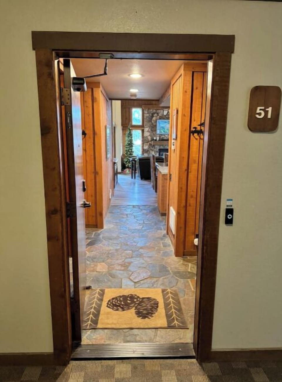Entrance to Unit 51 from hallway.