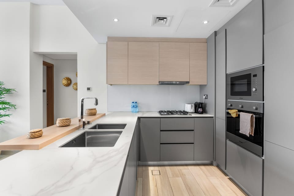 Classic Apartment, Balcony, City View | Private kitchen | Fridge, microwave, oven, stovetop