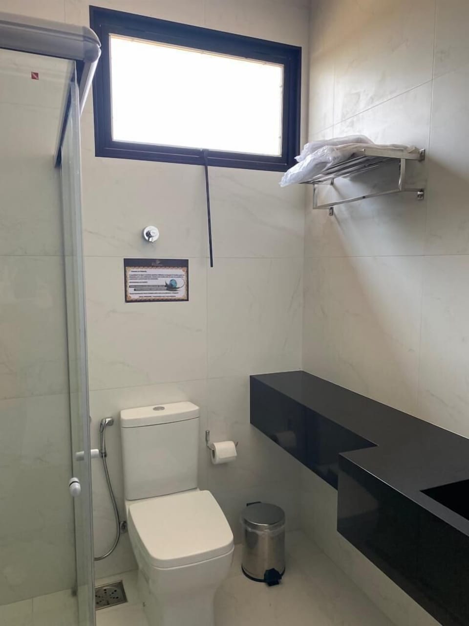Shower, towels, soap