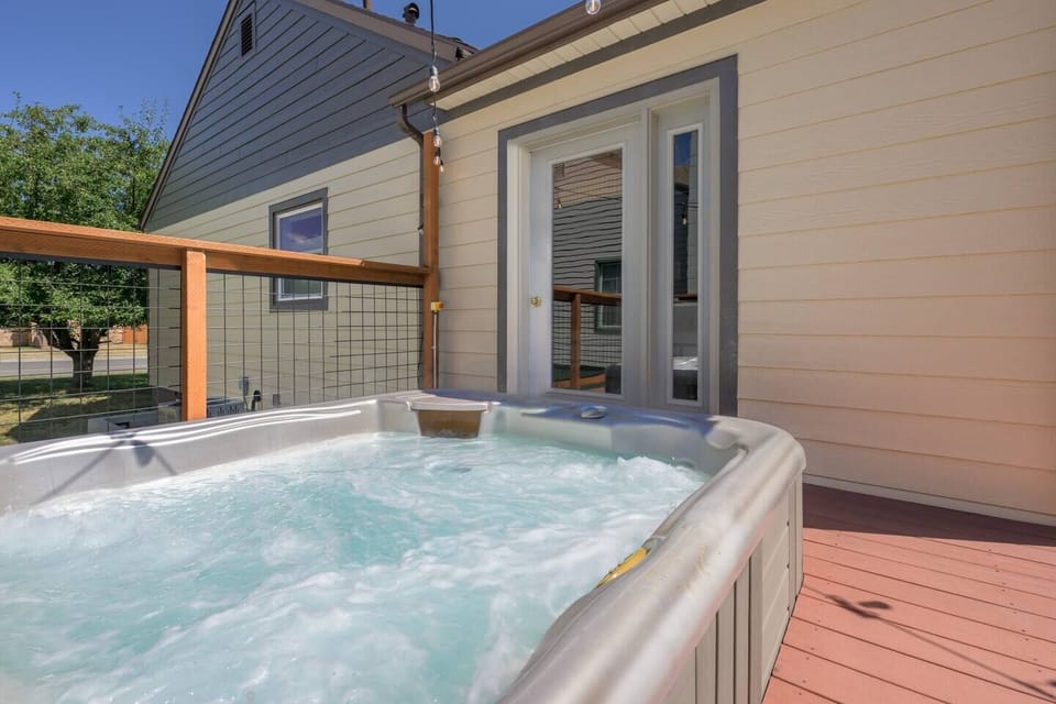 Soothe your sore muscles in the hot tub after a fun day of adventures. 