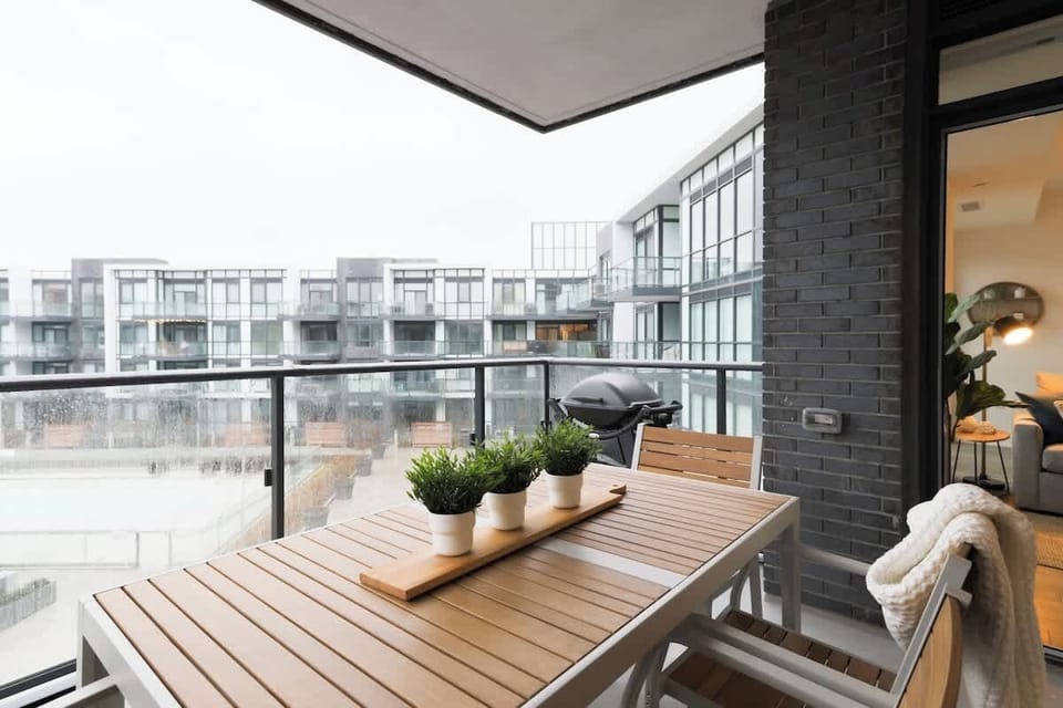 Balcony with BBQ grill