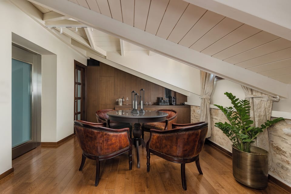 Presidential Penthouse, Terrace | Living area | 55-inch Smart TV with digital channels, offices