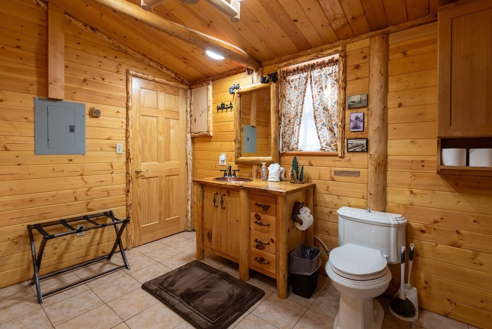 Half bath off Bedroom 2 and to Bedroom 1