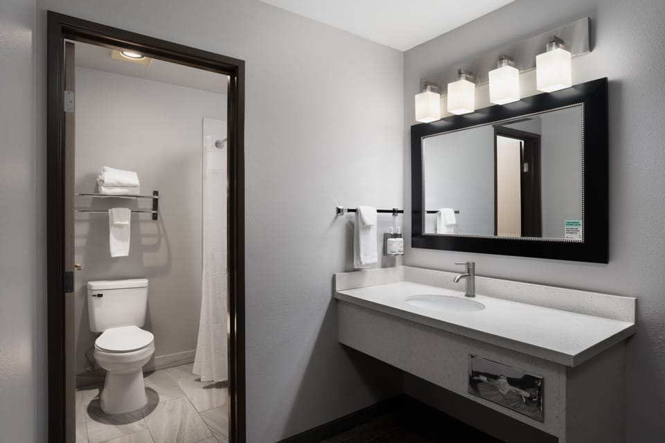 Free toiletries, hair dryer, towels