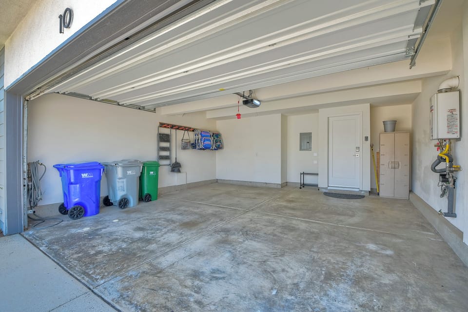 Private parking garage with parking for two cars