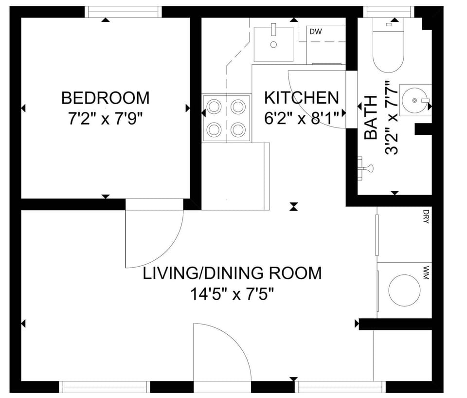 A detailed floor plan of this rental.