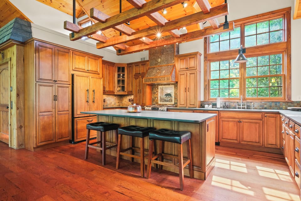 Have a few drinks at the kitchen island while watching the designated chef in action.