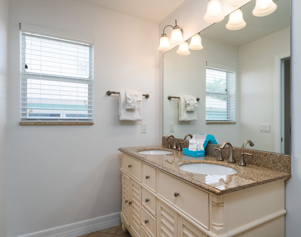 Spacious Master Bath with ample vanity storage and double sinks