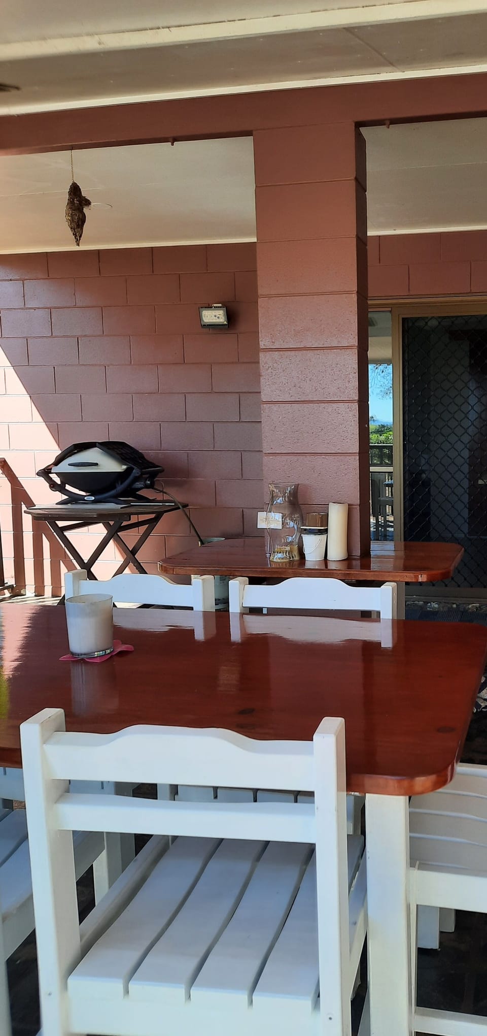outdoor area for light meal preparation and relaxing with your   favourite drink