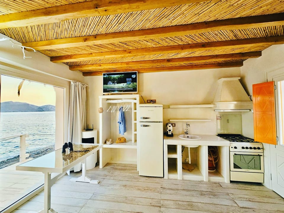 Milos island real sea view on the ochen just few meters by sea water