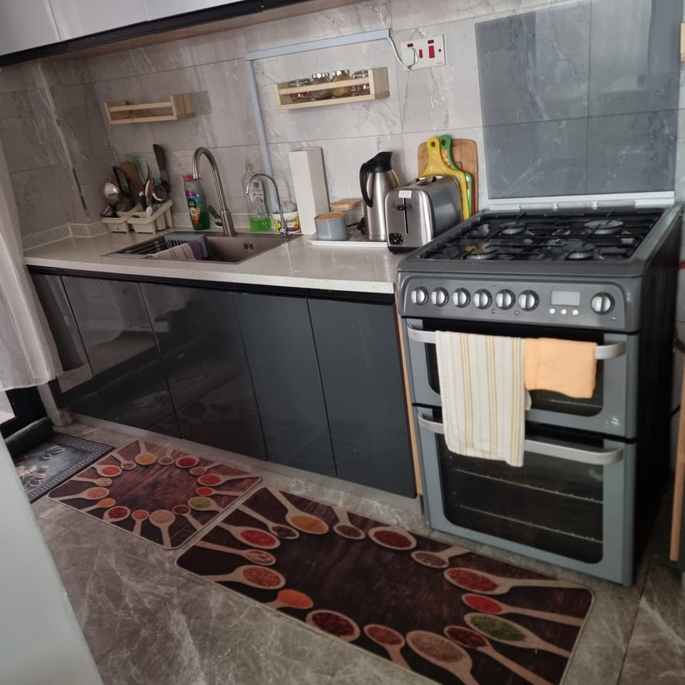 Apartment | Private kitchen | Fridge, microwave, oven, stovetop