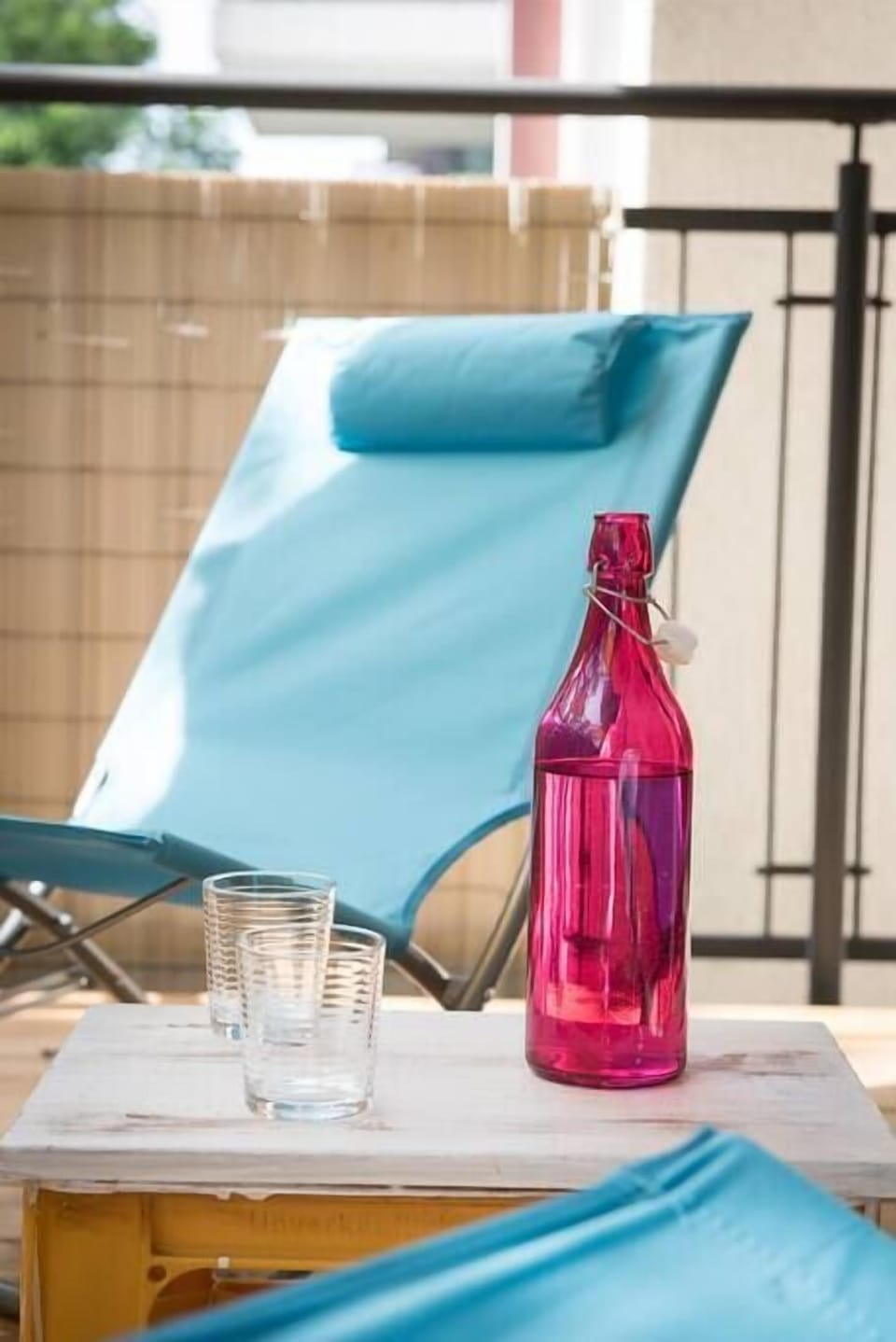 The balcony is south facing, so that you will have plenty of time to relax and enjoy the sun.