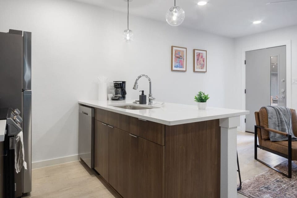 The dining area encourages you to gather with friends, enjoy a drink, and create lasting memories.