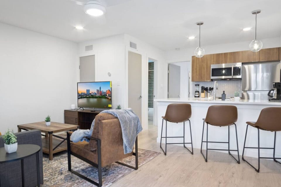 The dining area encourages you to gather with friends, enjoy a drink, and create lasting memories.