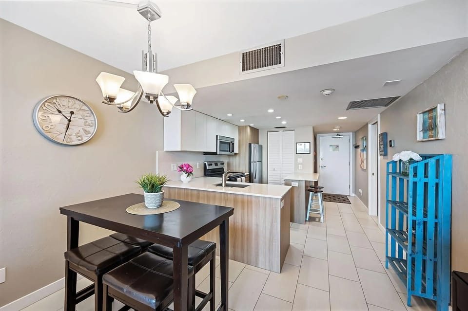 Dining room and kitchen