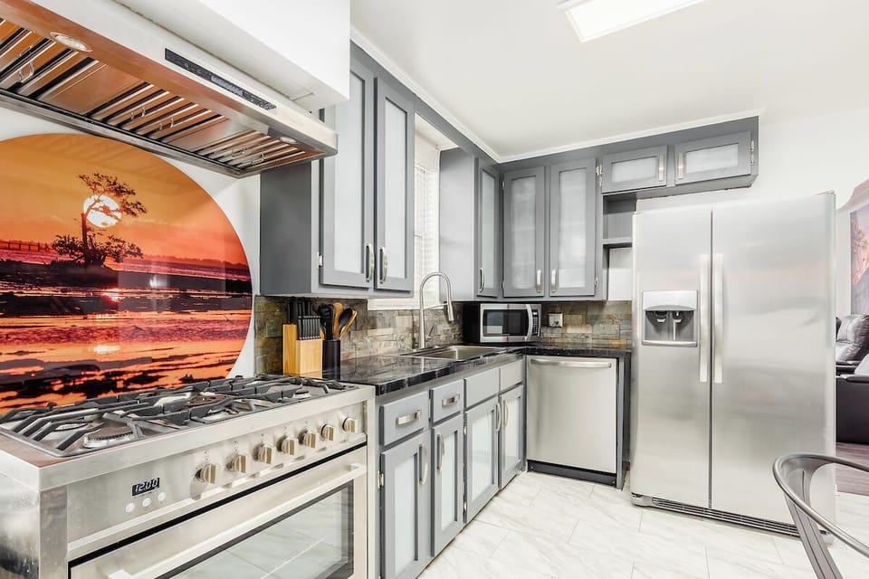 Our kitchen is fully-equipped, with brand new appliances