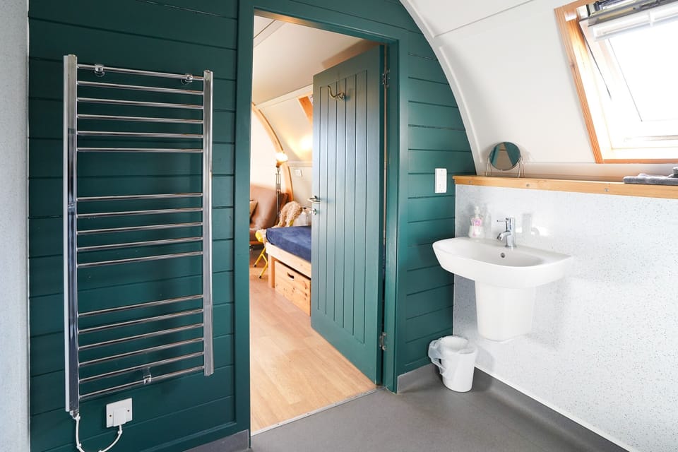 Sink and towel rail 