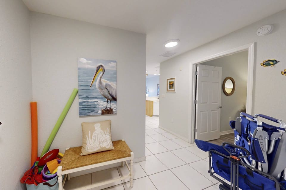 Welcome to the Perky Pelican.  Beach Gear Available for Guest Use.
